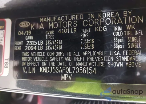 2020 Kia Soul Gt-Line Turbo from USA, damaged, VIN KNDJ53AF0L7056154